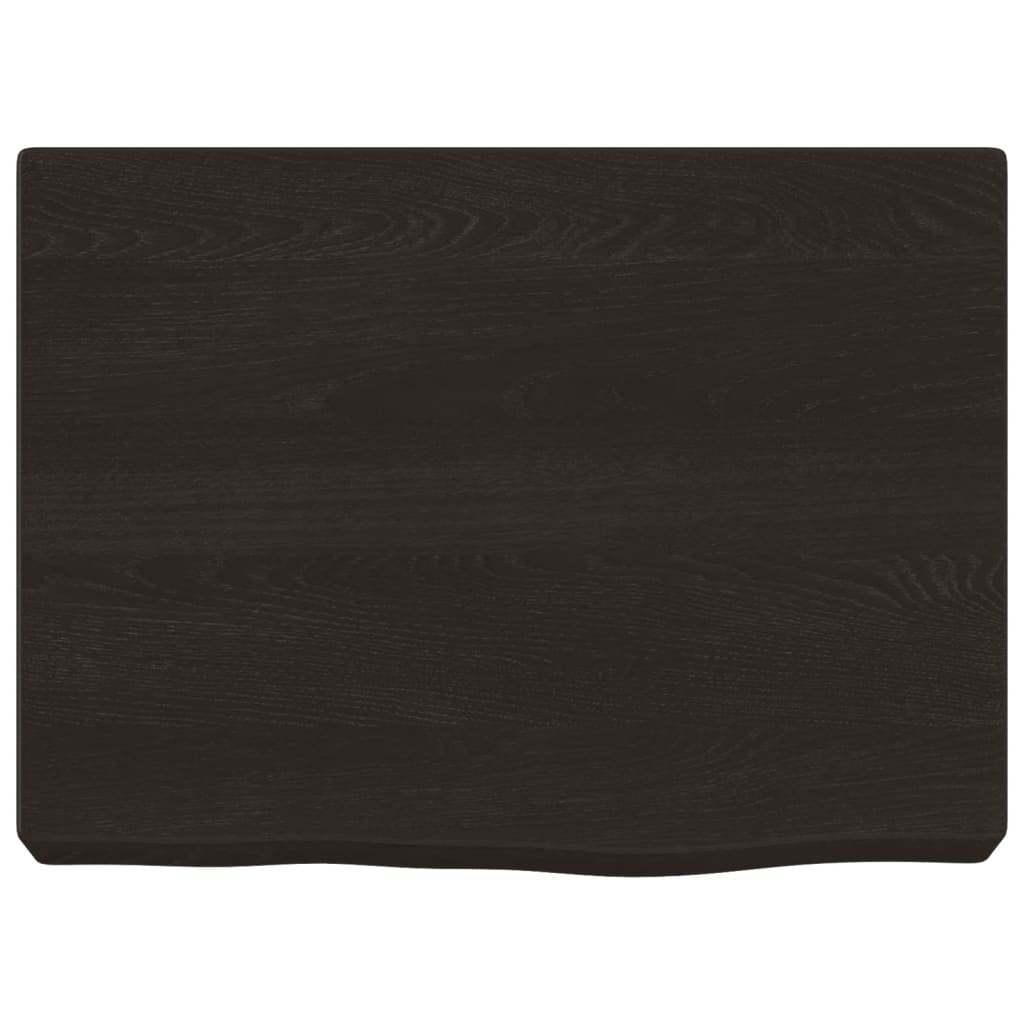 Vidaxl Washbasin Tabella 40x30x (2-6) cm Trattato in legno massiccio marrone scuro