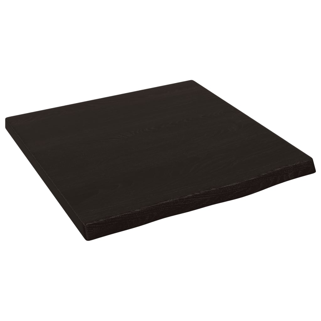Vidaxl Wash -basin Tabell 40x40x2 cm behandlad massivt trä mörkbrunt
