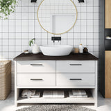 Vidaxl Wash-basin Tabell 100x60x (2-4) cm behandlat massivt trä mörkbrunt