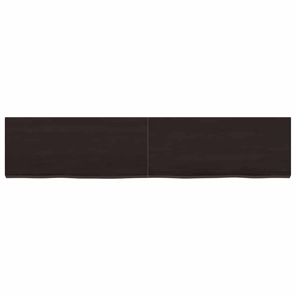 VidaXL Washbasin sheet 140x30x (2-4) cm treated solid wood dark brown