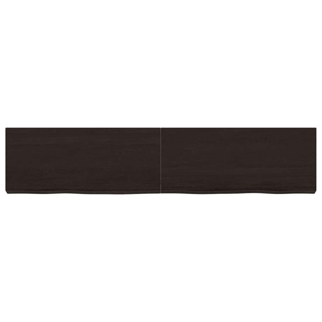VidaXL Washbasin sheet 140x30x (2-6) cm treated solid wood dark brown