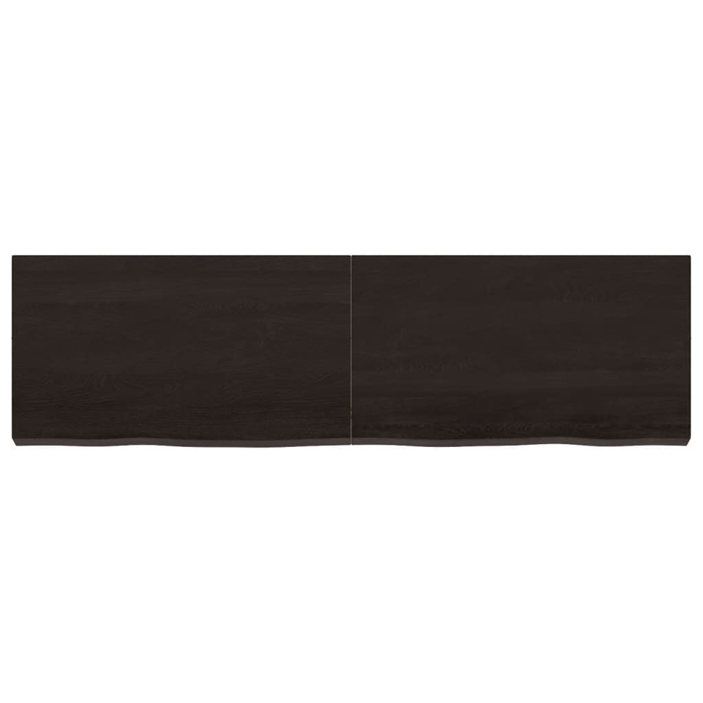 VidaXL Washbasin sheet 140x40x (2-6) cm treated solid wood dark brown