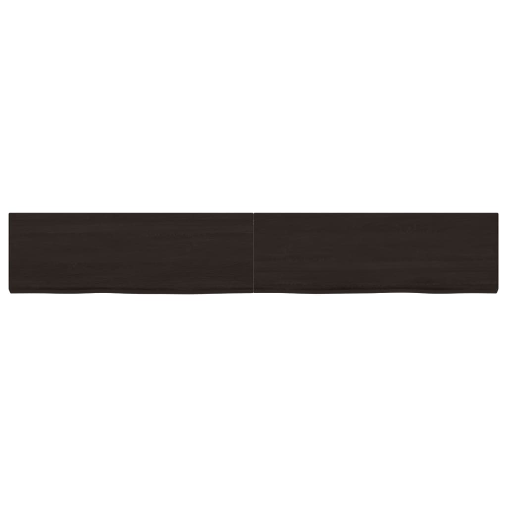 VidaXL Washbasin sheet 180x30x (2-4) cm treated solid wood dark brown