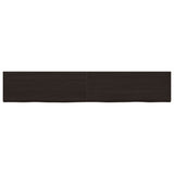 VidaXL Washbasin sheet 220x40x (2-4) cm treated solid wood dark brown