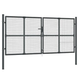 VidaXL Poort draadgaas 300x175 cm staal antracietkleurig