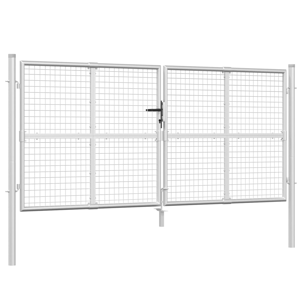 VidaXL Poort draadgaas 300x175 cm staal zilverkleurig