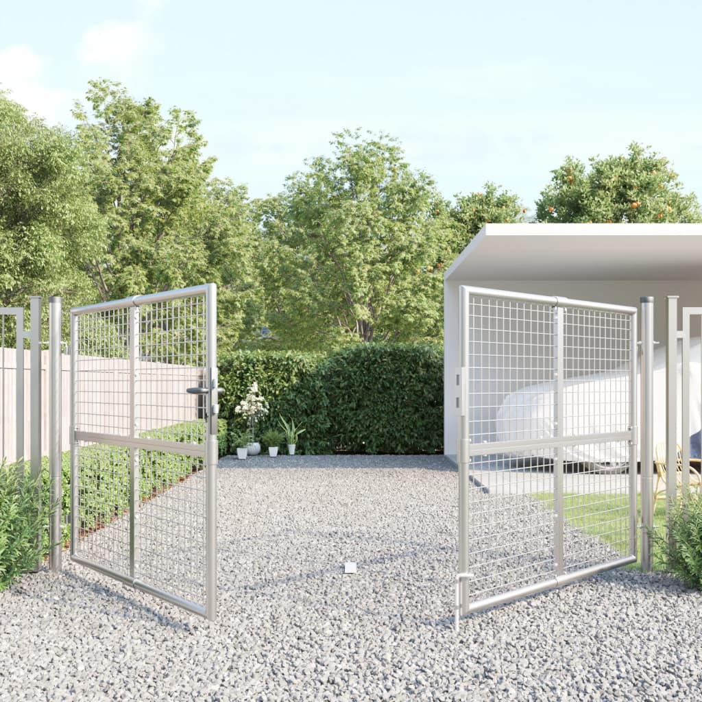 VidaXL Poort draadgaas 300x175 cm staal zilverkleurig