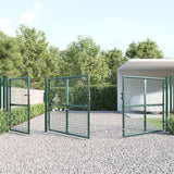 Vidaxl tuinpoort 400x175 cm a maglie e verde in acciaio zincato