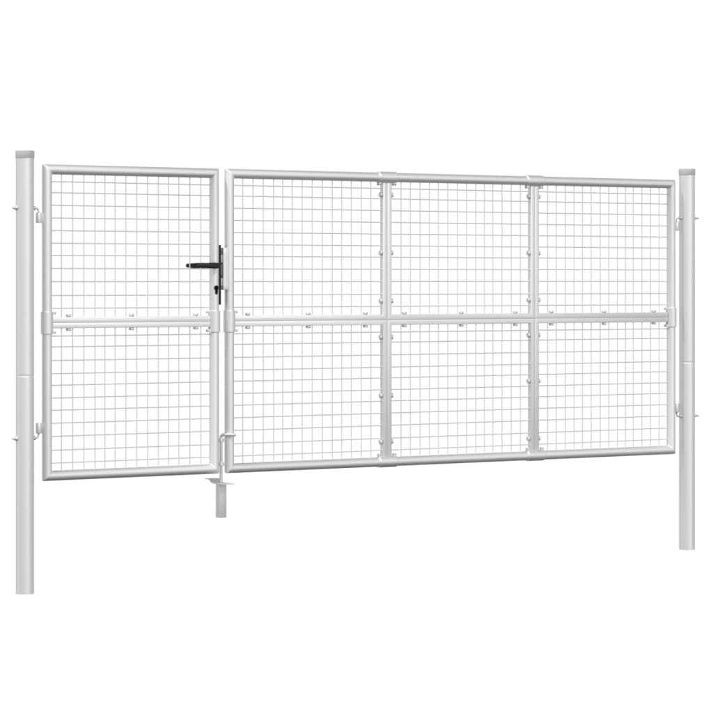 Vidaxl Garden Gate 350x175 cm siatka i stalowy kolor stalowy