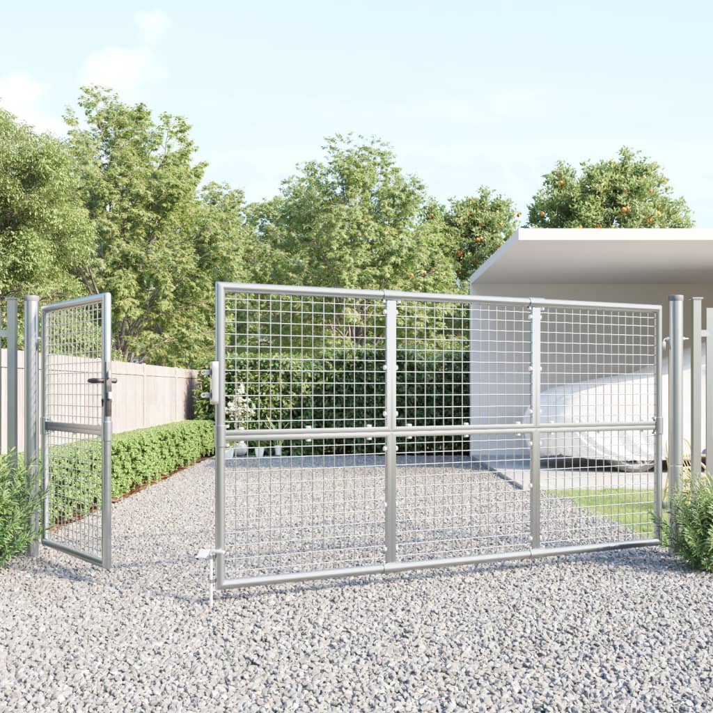 Vidaxl Garden Gate 350x175 cm siatka i stalowy kolor stalowy