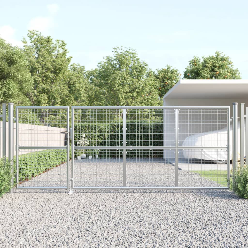 Vidaxl Garden Gate 350x175 cm siatka i stalowy kolor stalowy