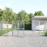 Vidaxl Tuinpoort 400x175 cm siatka i stalowy stalowy w kolorze ocynkowanym stalowym