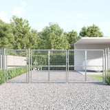 Vidaxl Tuinpoort 400x175 cm siatka i stalowy stalowy w kolorze ocynkowanym stalowym