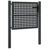 VidaXL Poort 105x125 cm staal antracietkleurig