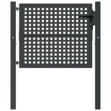 VidaXL Poort 105x125 cm staal antracietkleurig