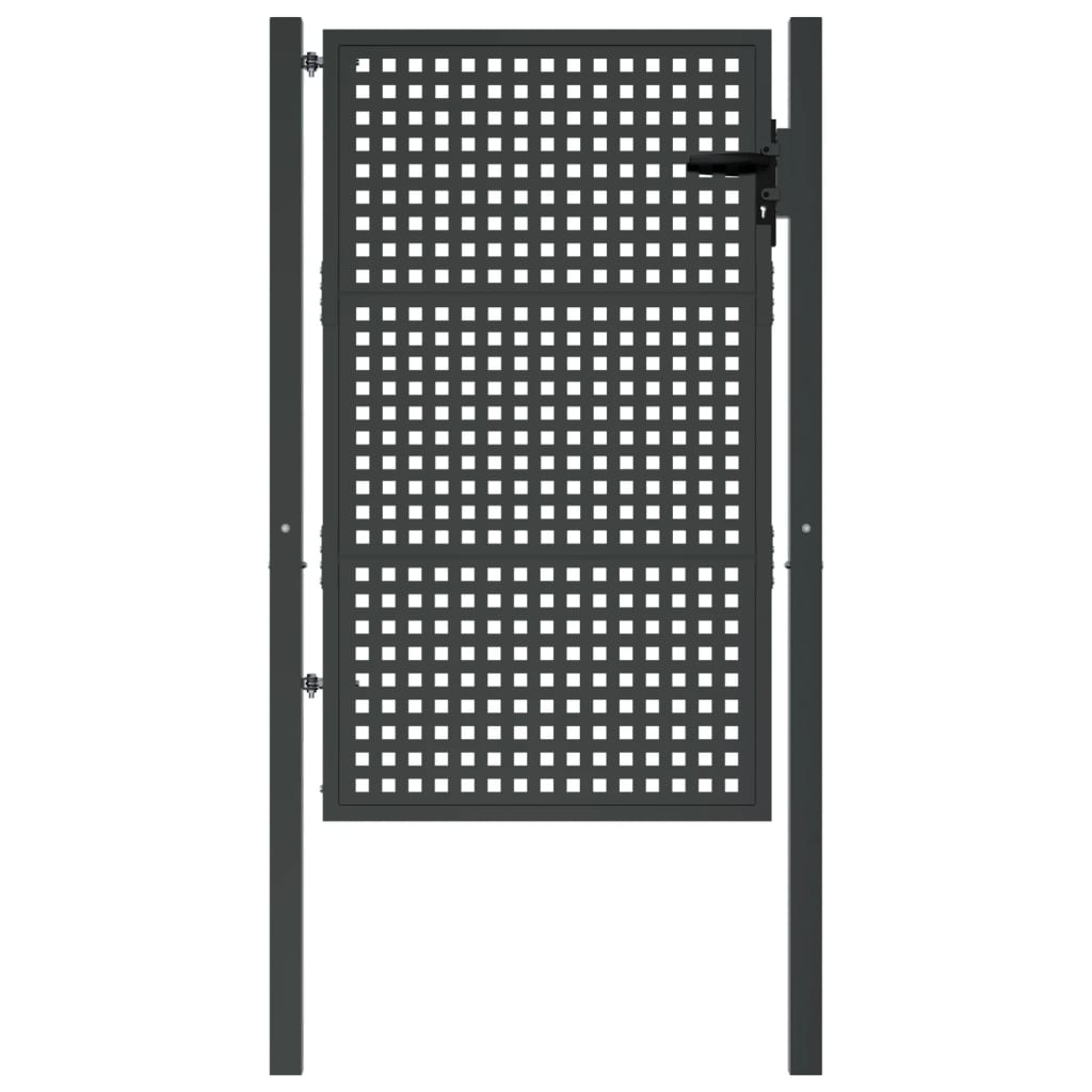 VIDAXL -Anschluss 105x200 cm Stahl Anthrazit -geläutet