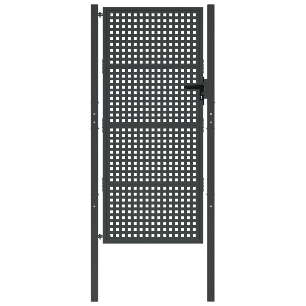 VidaXL Poort 105x250 cm staal antracietkleurig