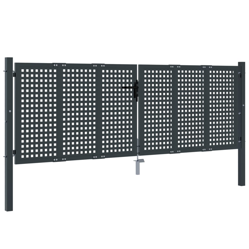 Porta Vidaxl 300x125 cm in acciaio antracite
