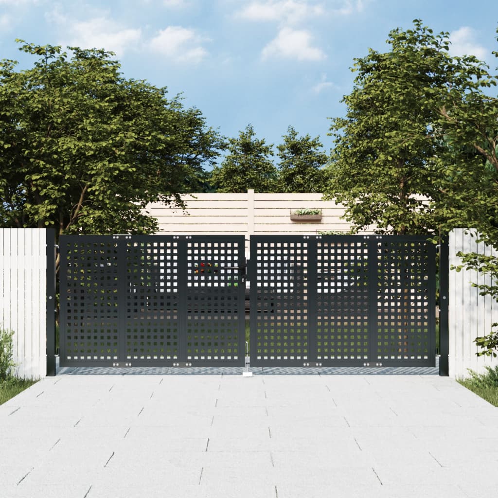 Porta Vidaxl 300x125 cm in acciaio antracite