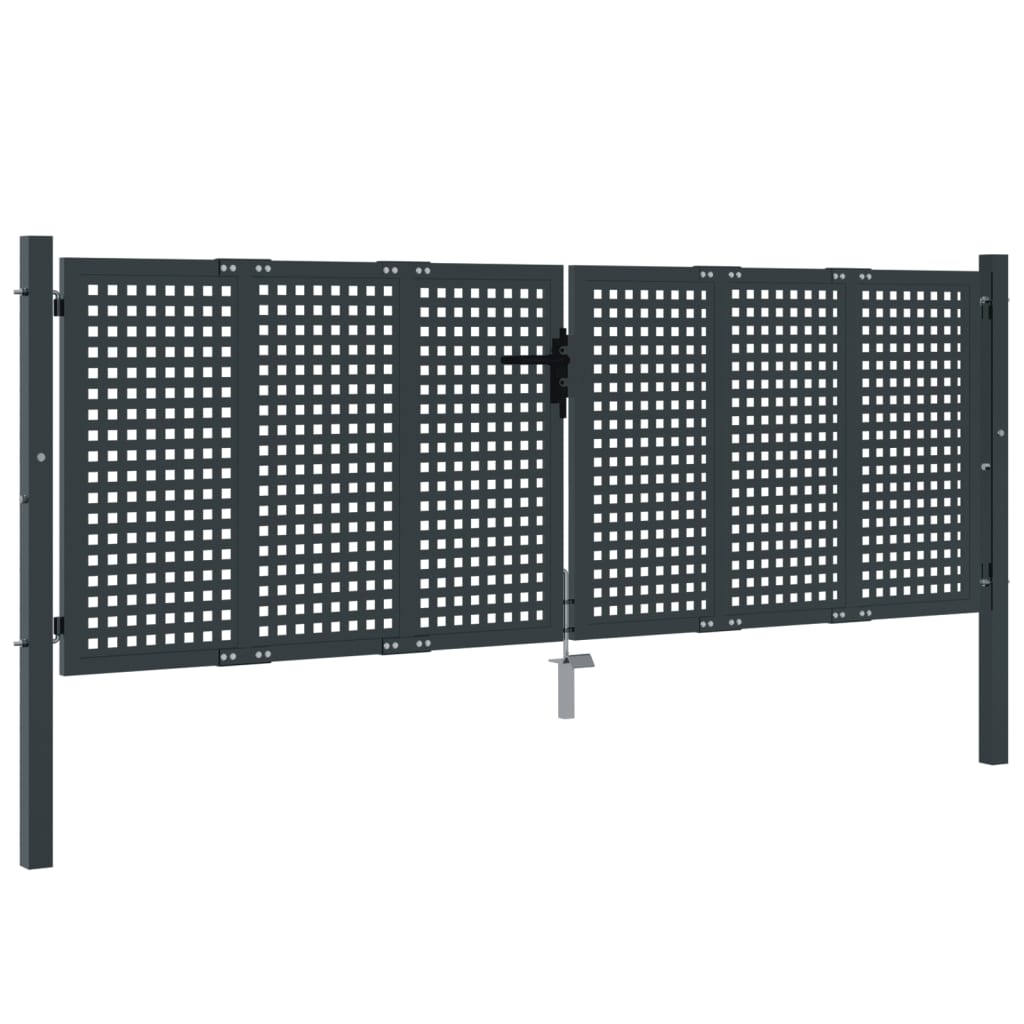 Porta Vidaxl 300x150 cm in acciaio antracite