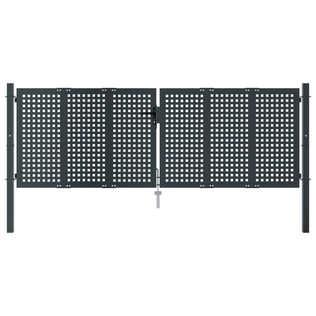 Porta Vidaxl 300x150 cm in acciaio antracite