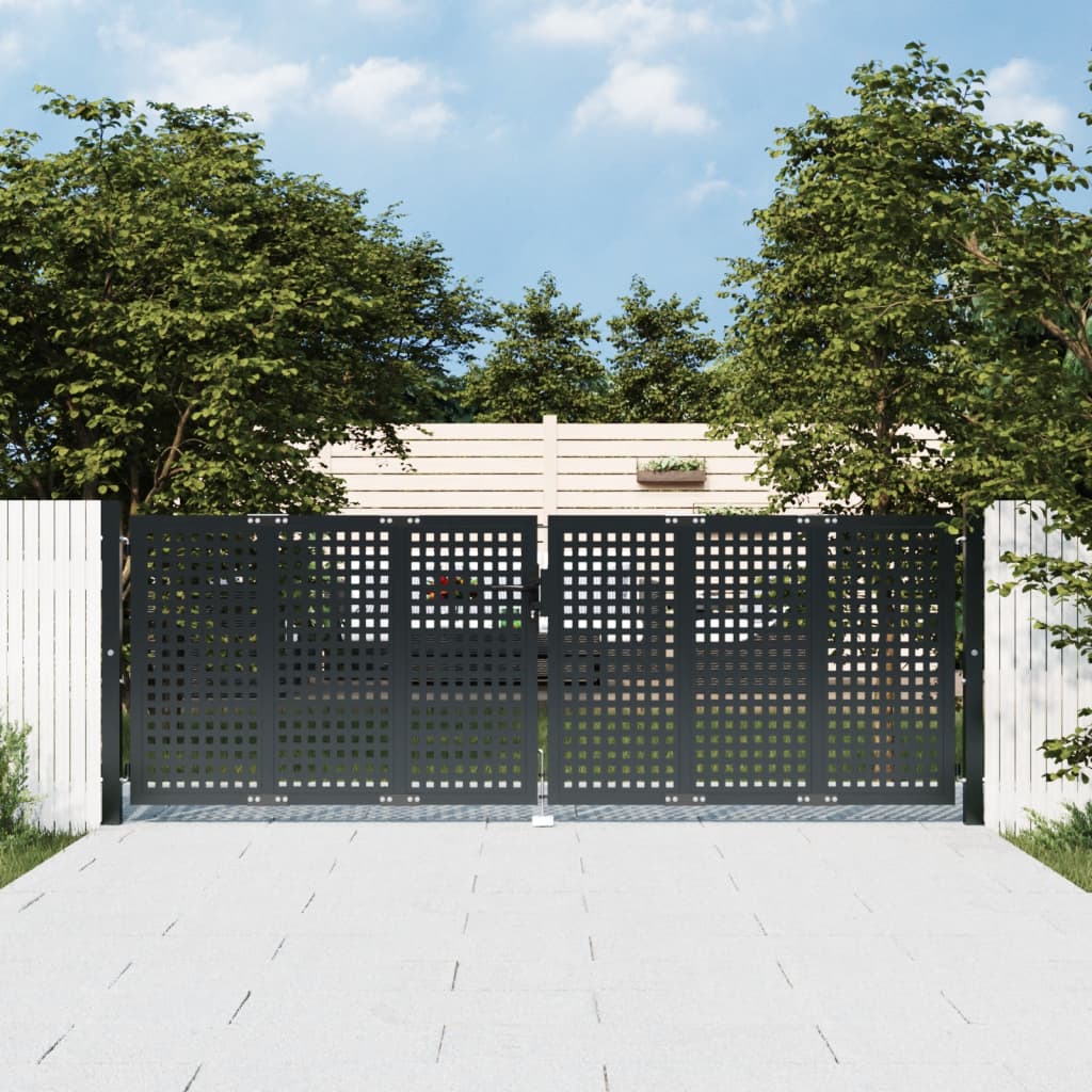 Porta Vidaxl 300x150 cm in acciaio antracite