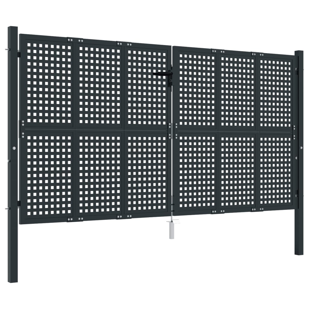 Porta Vidaxl 300x175 cm in acciaio antracite