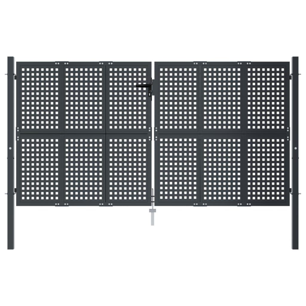 Porta Vidaxl 300x175 cm in acciaio antracite