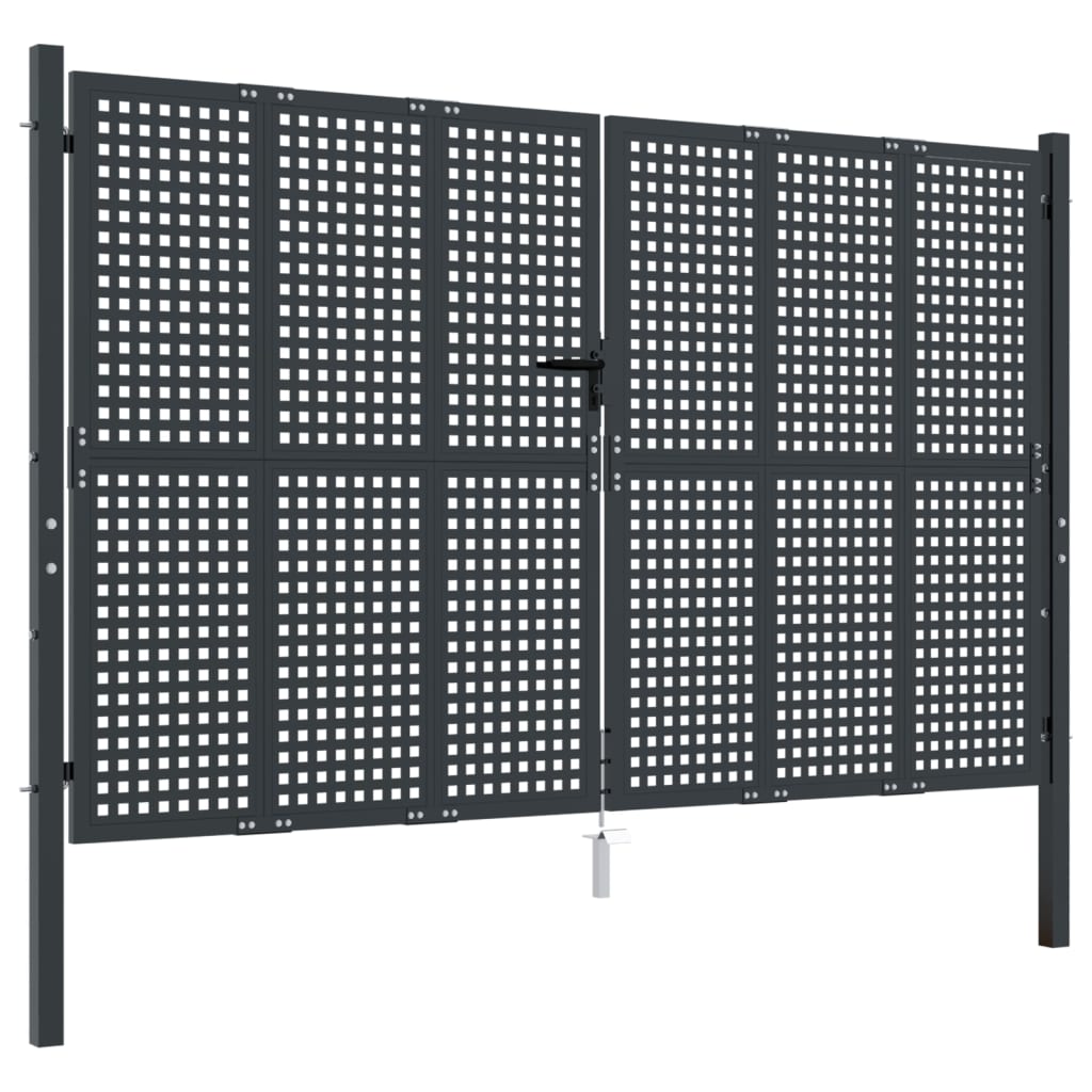 Vidaxl port 300x175 cm steel anthracite -colored