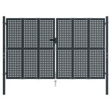 VidaXL Poort 300x200 cm staal antracietkleurig