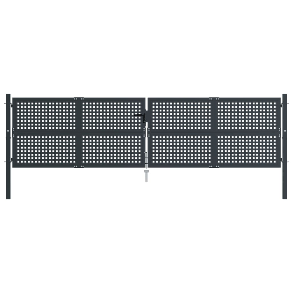 Porta Vidaxl 400x125 cm in acciaio antracite