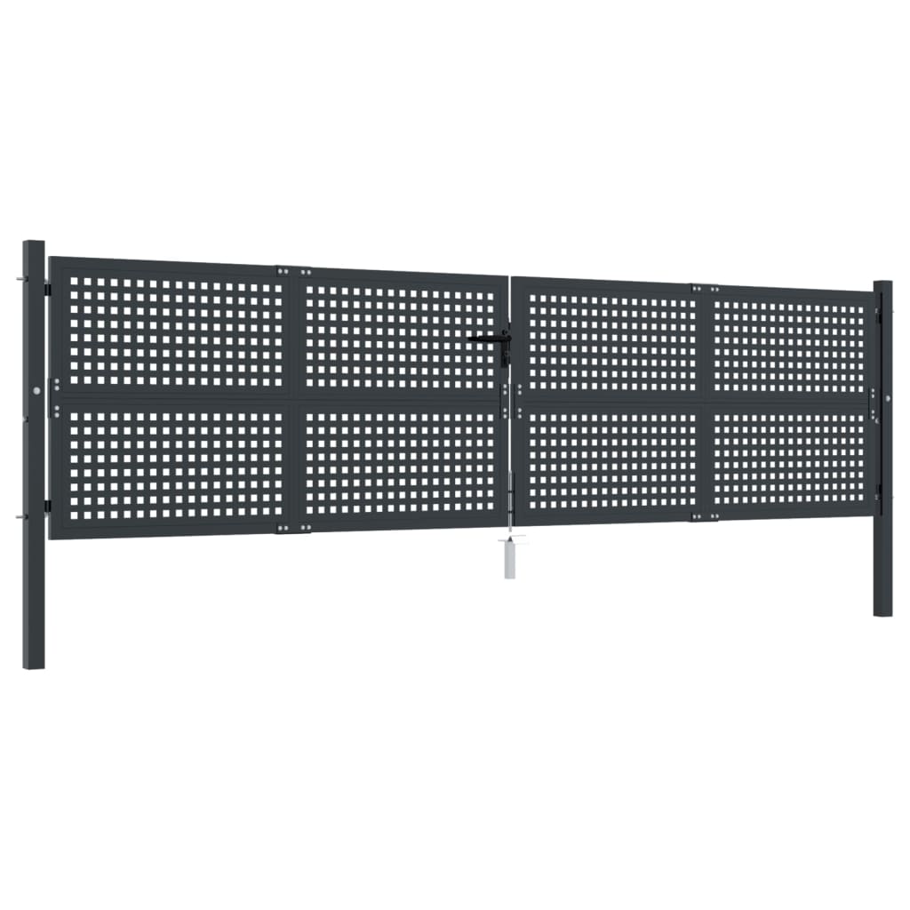 VIDAXL -Port 400x150 cm Stahl Anthrazit -geläutet