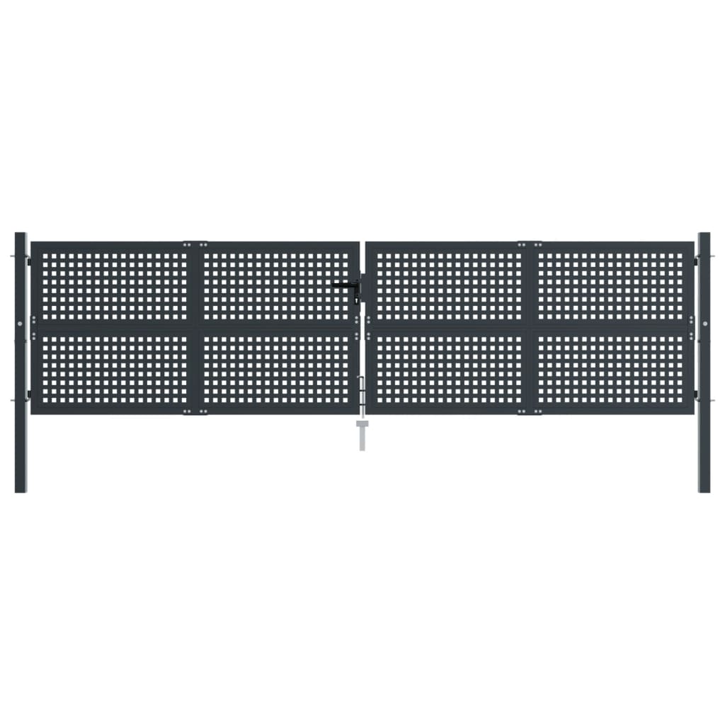 VIDAXL -Port 400x150 cm Stahl Anthrazit -geläutet