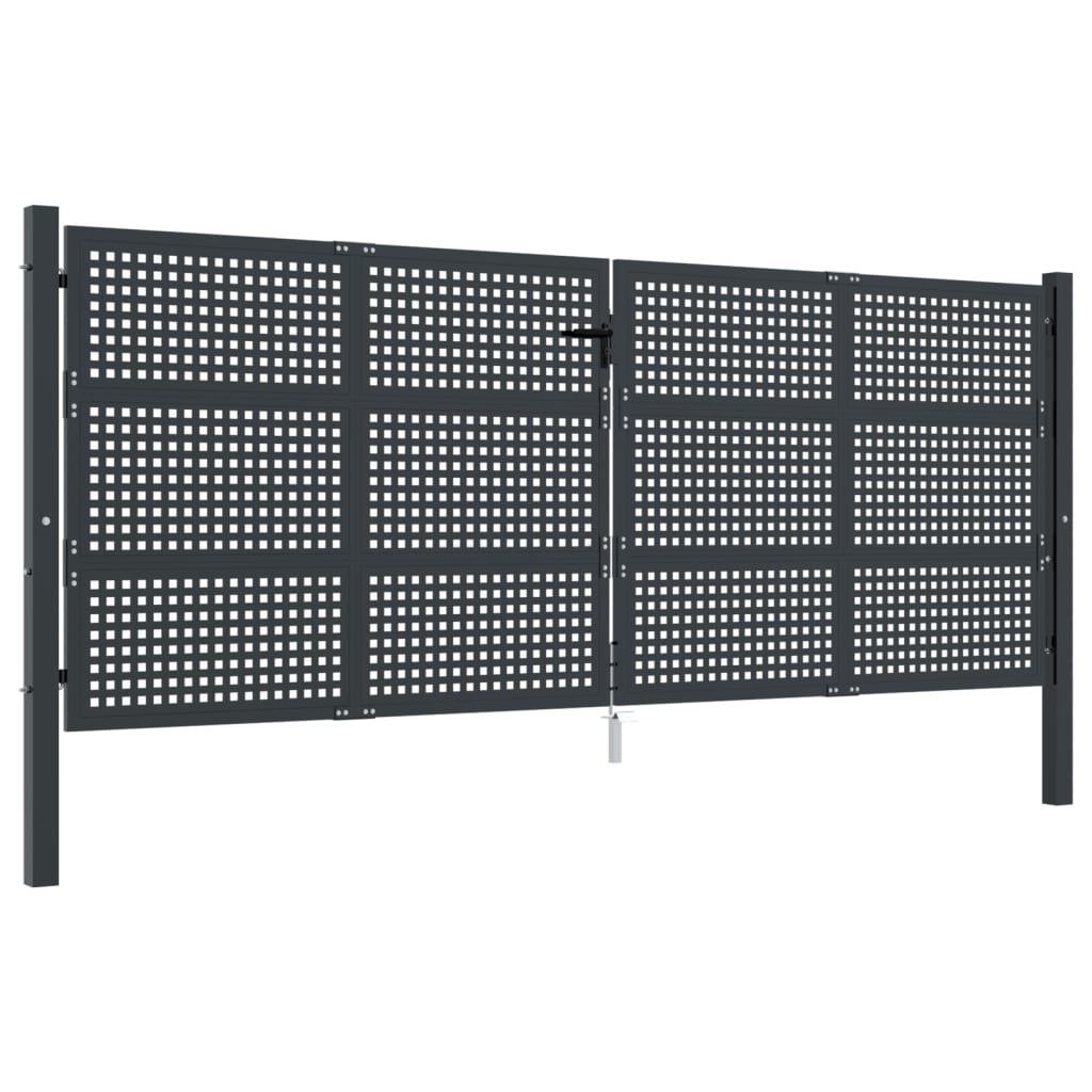 VIDAXL -Port 400x200 cm Stahl Anthrazit -geläutet