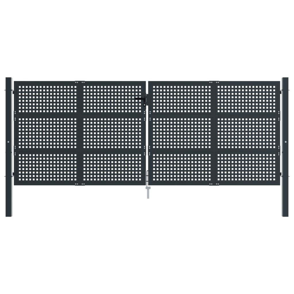 VIDAXL -Port 400x200 cm Stahl Anthrazit -geläutet