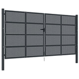 VidaXL Poort 400x250 cm staal antracietkleurig