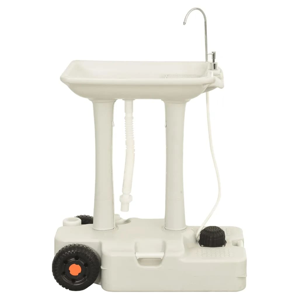 Vidaxl camping wax with water tank on wheels Gray