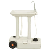 Vidaxl camping wax with water tank on wheels Gray