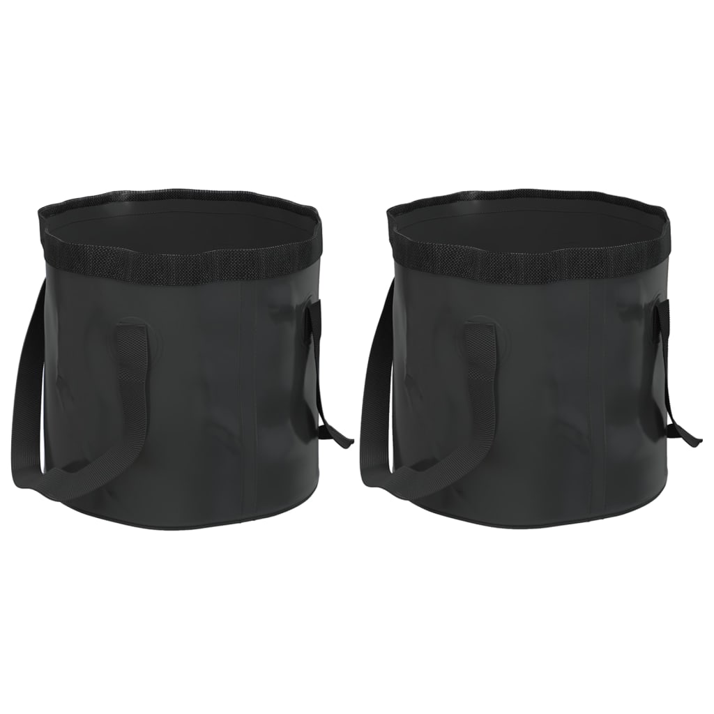 Vidaxl Emmers 2 PCS skládání 30 l pvc černé