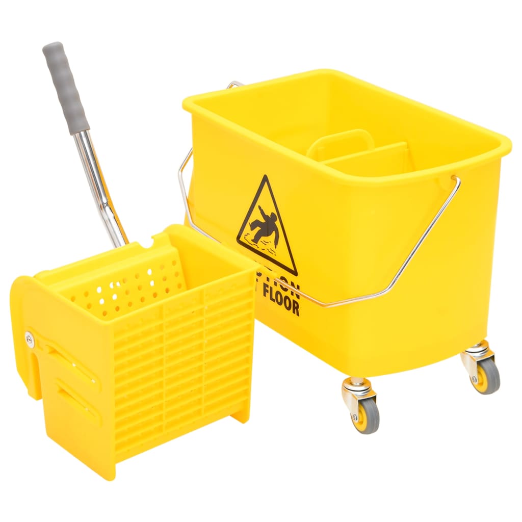 Vidaxl Mopper con escritor y ruedas 20 L Polypropene amarillo