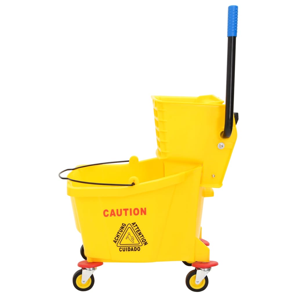 Vidaxl Mop con escritor y ruedas 36 l Polypropene amarillo
