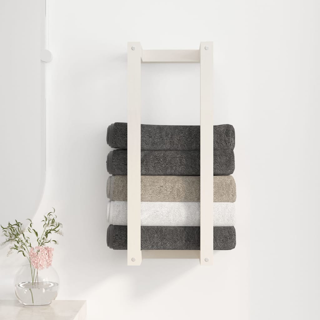Vidaxl håndklædeholder 23x18x60 cm Solid fyrretræ