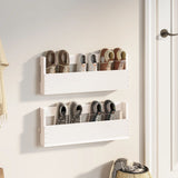 Spacchi di scarpe Vidaxl 2 ST 59x9x23 cm Pino solido bianco