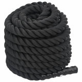 Vidaxl battle rope 12 m 9 kg polyester black