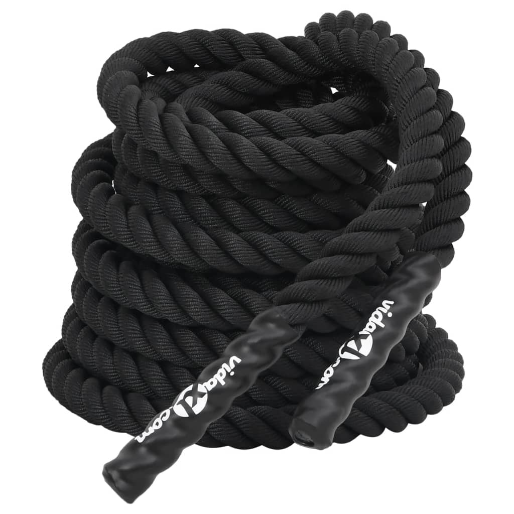 Vidaxl Battle Rope 15 m 11 kg polyesterová černá