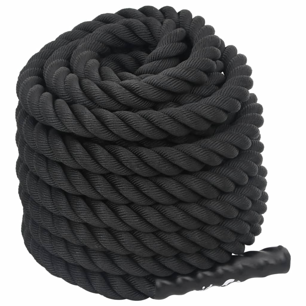 Vidaxl Battle Rope 15 m 11 kg polyesterová černá