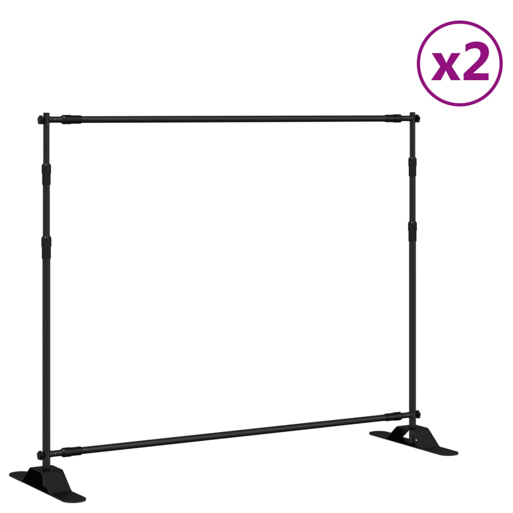 Pozadí vidaxl stojany 2 st 254x243 cm ocel černá