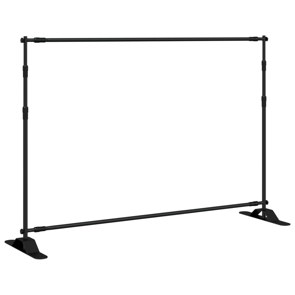 Ozadje Vidaxl stoji 2 PCS 305x243 cm jeklena črna