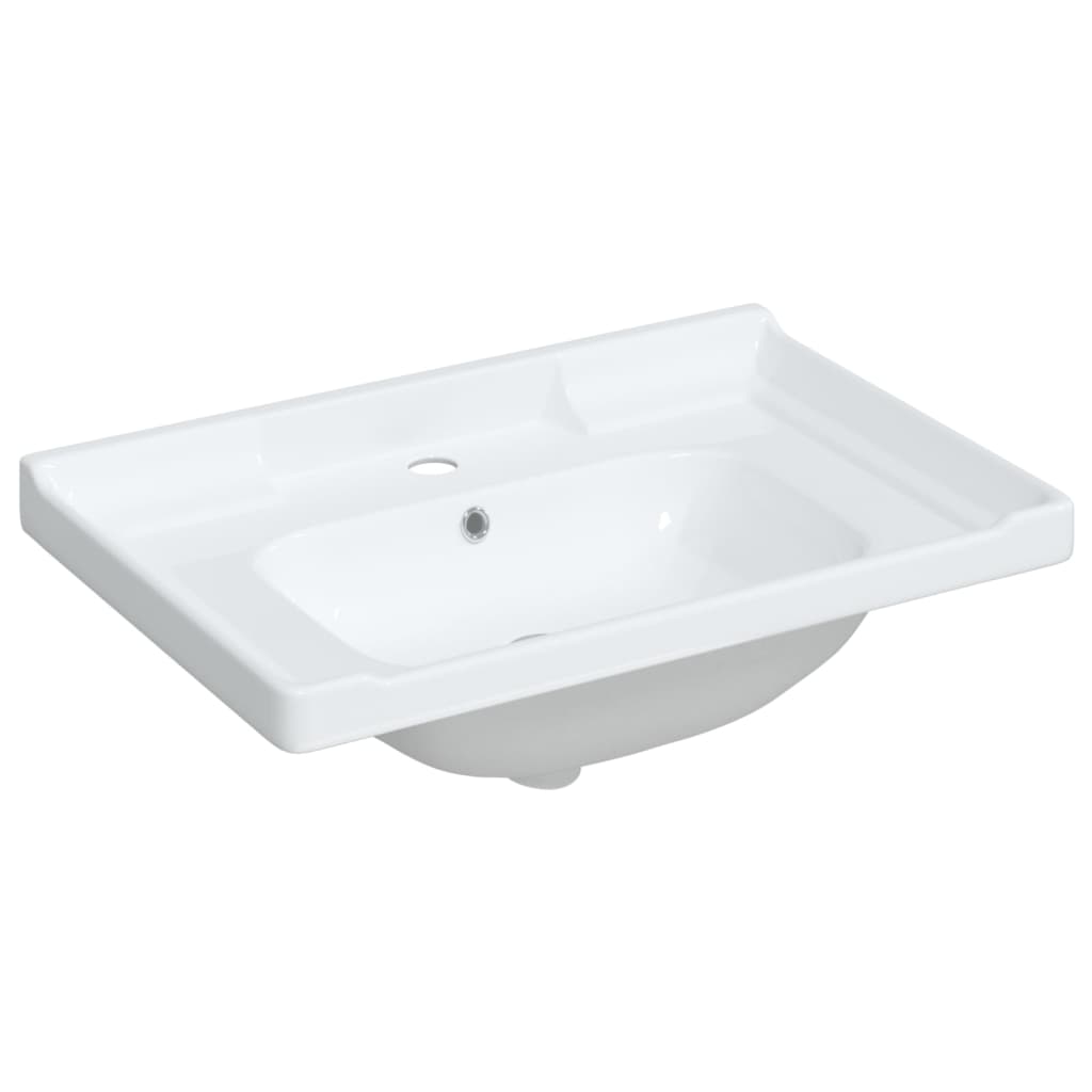 VidaXL Washbasin Rectangular 71x48x23 cm Ceramic White