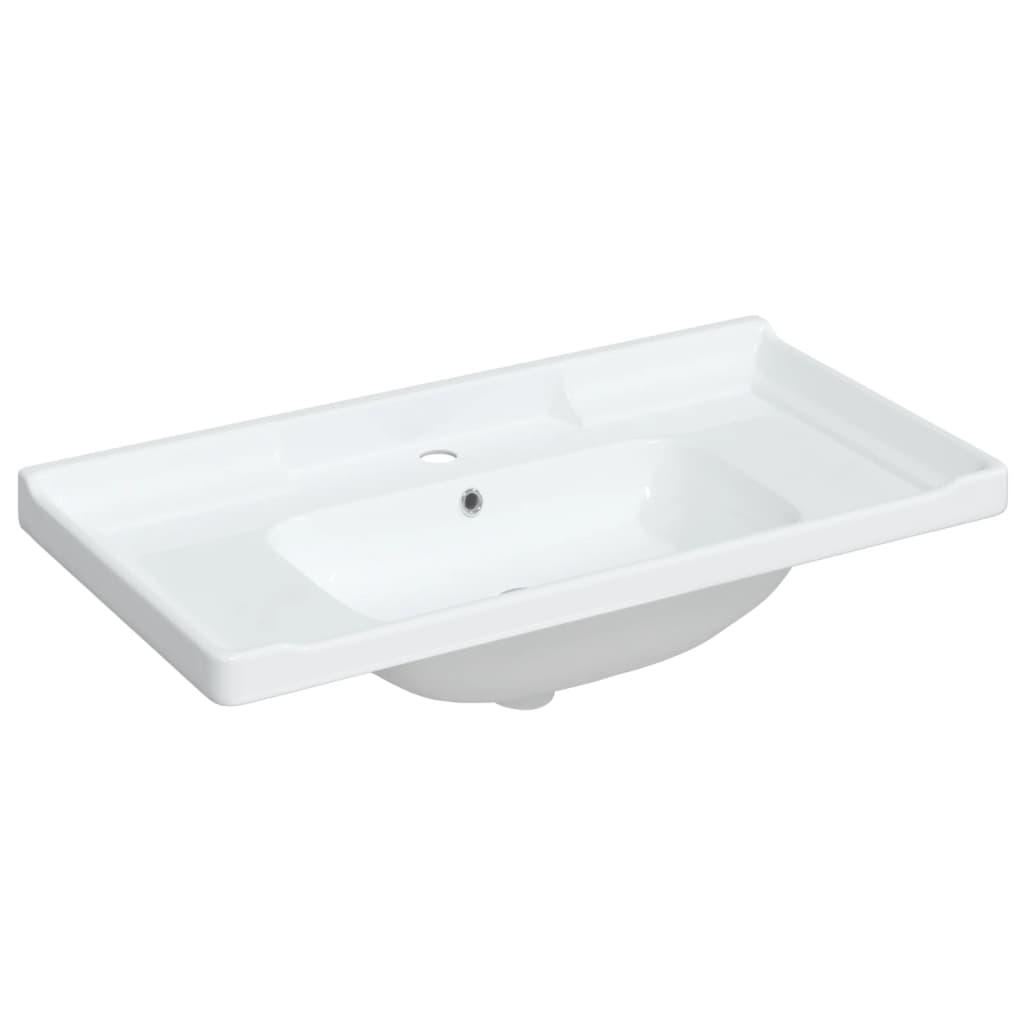 VidaXL Washbasin Rectangular 91.5x48x23 cm Ceramic White